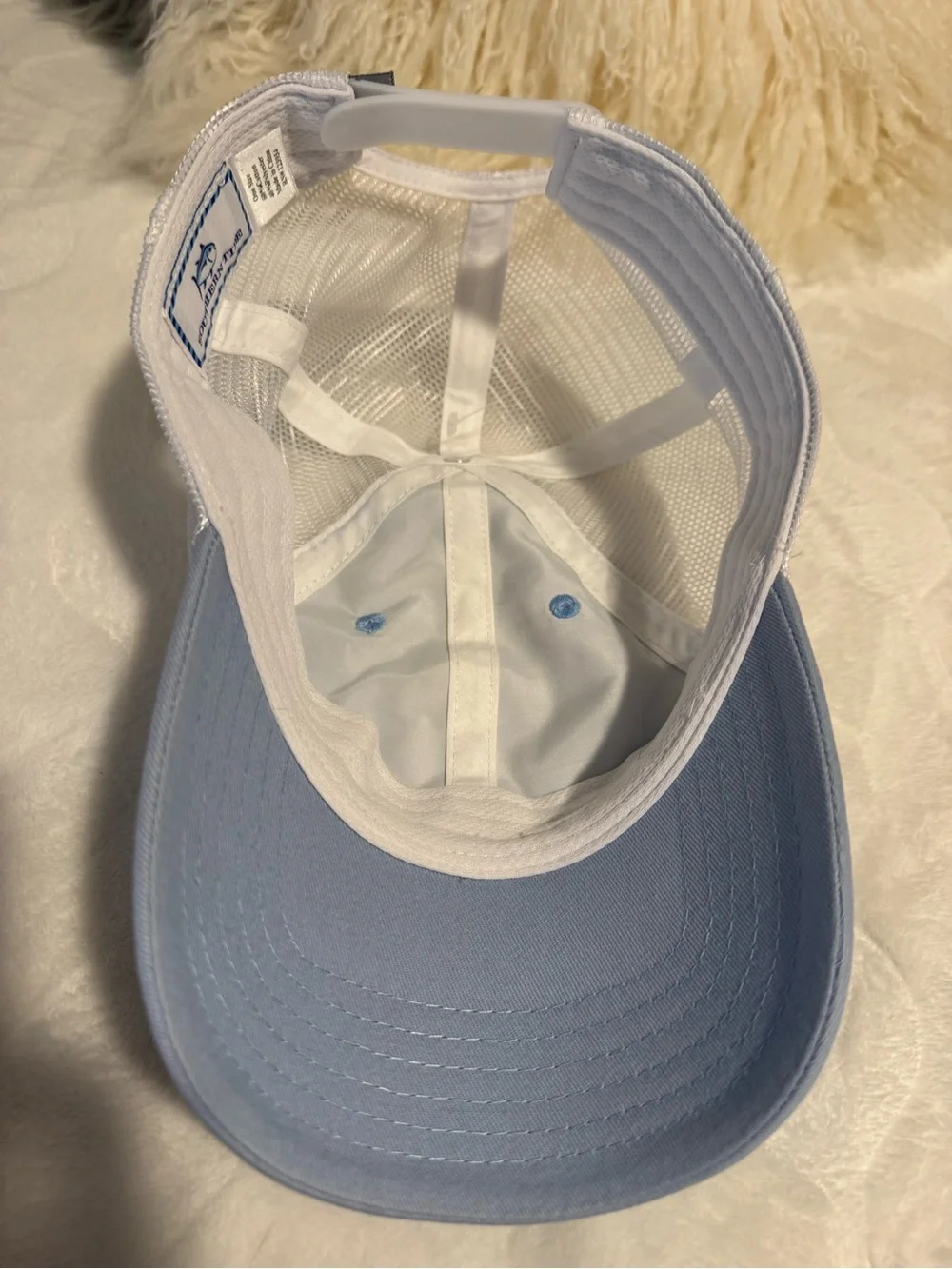 Southern Tide Sky Blue & White Mesh Baseball Cap